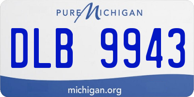 MI license plate DLB9943