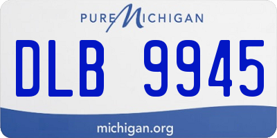 MI license plate DLB9945