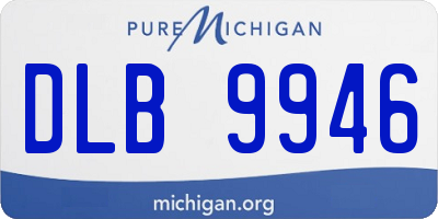 MI license plate DLB9946