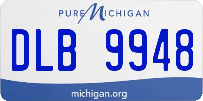 MI license plate DLB9948