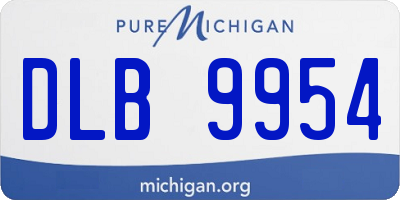 MI license plate DLB9954