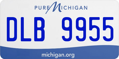 MI license plate DLB9955