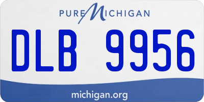 MI license plate DLB9956