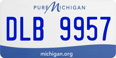 MI license plate DLB9957