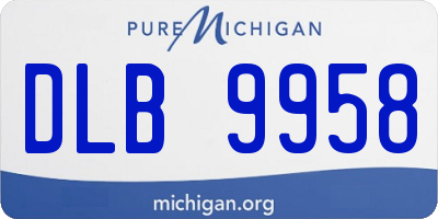 MI license plate DLB9958
