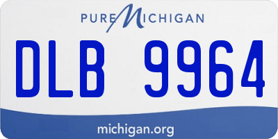 MI license plate DLB9964