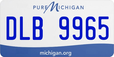 MI license plate DLB9965