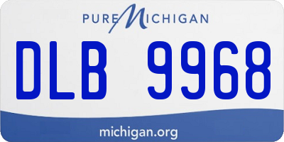 MI license plate DLB9968