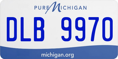 MI license plate DLB9970