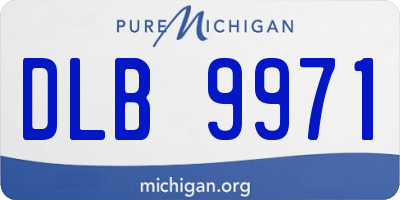 MI license plate DLB9971
