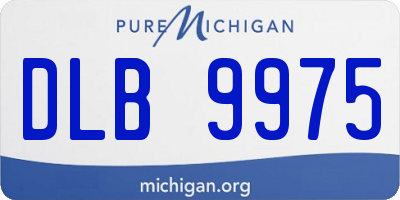 MI license plate DLB9975