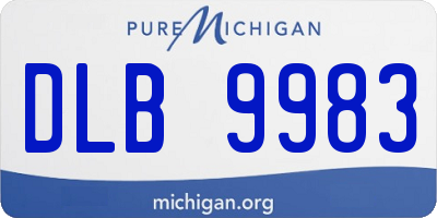 MI license plate DLB9983