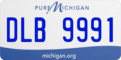 MI license plate DLB9991