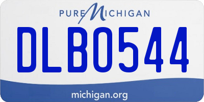 MI license plate DLBO544