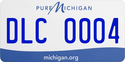 MI license plate DLC0004