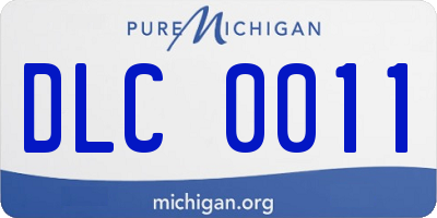 MI license plate DLC0011