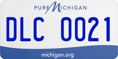 MI license plate DLC0021