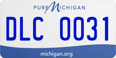 MI license plate DLC0031