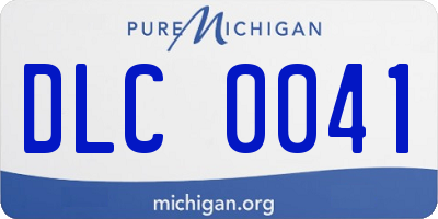 MI license plate DLC0041