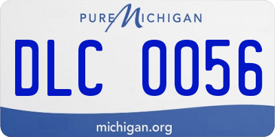 MI license plate DLC0056