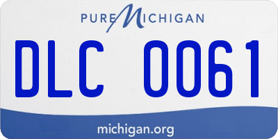 MI license plate DLC0061