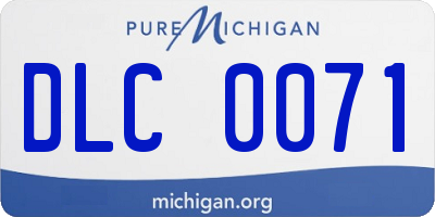 MI license plate DLC0071