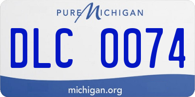 MI license plate DLC0074