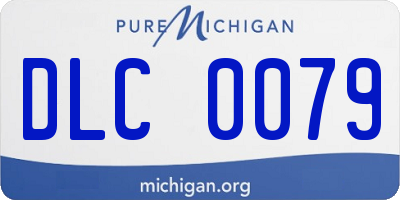MI license plate DLC0079