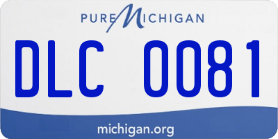 MI license plate DLC0081