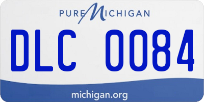 MI license plate DLC0084