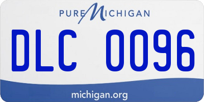 MI license plate DLC0096
