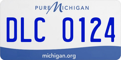 MI license plate DLC0124