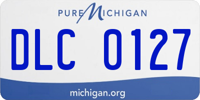 MI license plate DLC0127