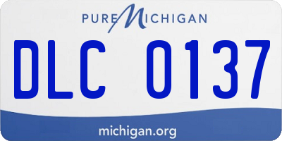 MI license plate DLC0137