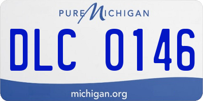 MI license plate DLC0146