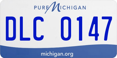 MI license plate DLC0147