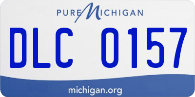MI license plate DLC0157