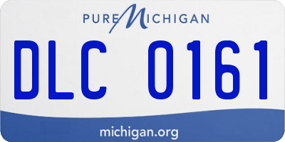MI license plate DLC0161