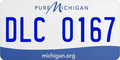 MI license plate DLC0167