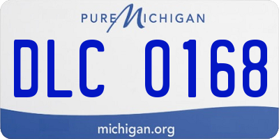 MI license plate DLC0168
