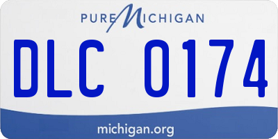 MI license plate DLC0174