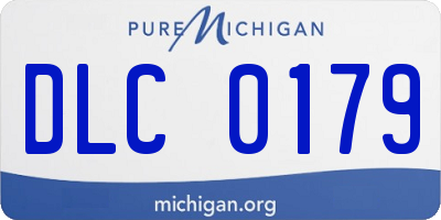 MI license plate DLC0179