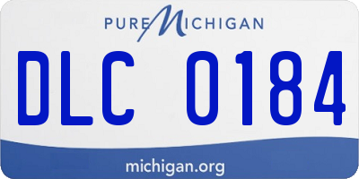 MI license plate DLC0184