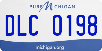 MI license plate DLC0198
