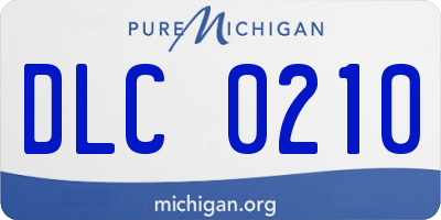 MI license plate DLC0210