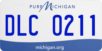 MI license plate DLC0211