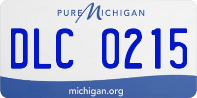 MI license plate DLC0215