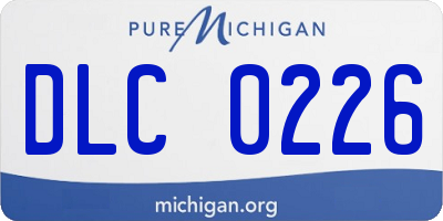 MI license plate DLC0226
