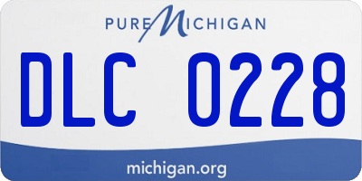 MI license plate DLC0228