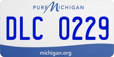 MI license plate DLC0229